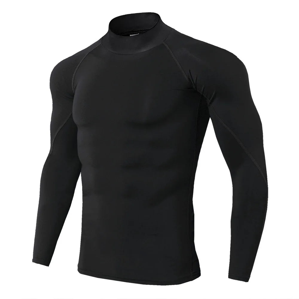 Men Long Sleeve Quick Dry Compression Shirt For Gym Running