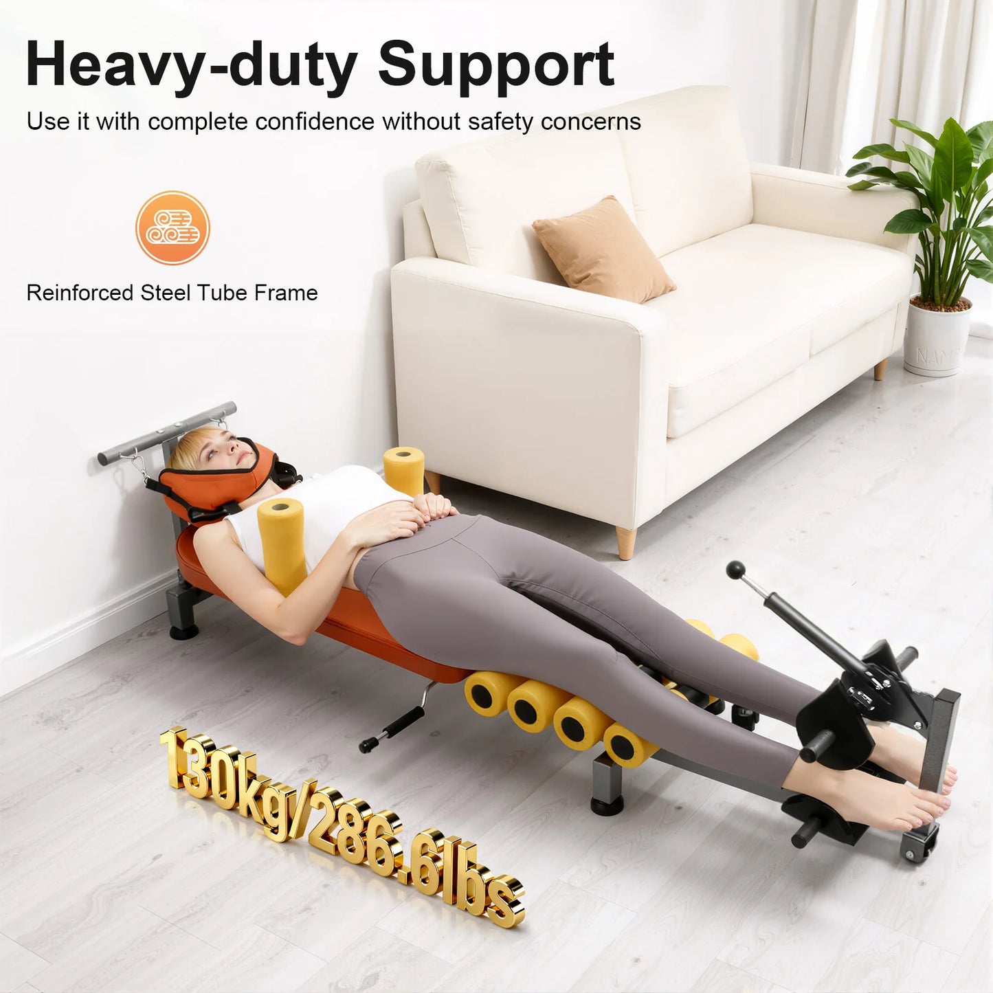 Adjustable Back Stretch Bench And Neck Stretcher For Spinal Decompression
