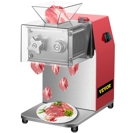 SucceBuy 250kg/H Commercial Electric Meat Slicer Grinder Vegetable Cutter Shred Machine 850W Home Automatic Food Chopper Chipper
