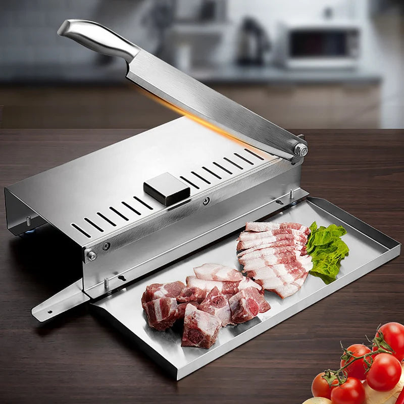 Frozen Meat  Bone Cutting Machine Commercial Slicer Minced Lamb Bone Meat Cutter Chicken Duck Fish Rib Lamb Cutting Kitchen Tool