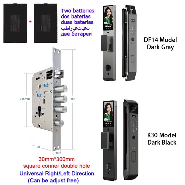 YKESDL Smart Door Lock With Camera 3D Face Recognition Biometric