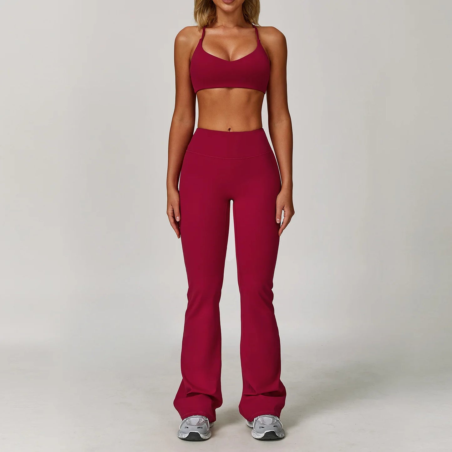 NONECN Womens Gym Set Yoga Wear Breathable Quick Dry Activewear