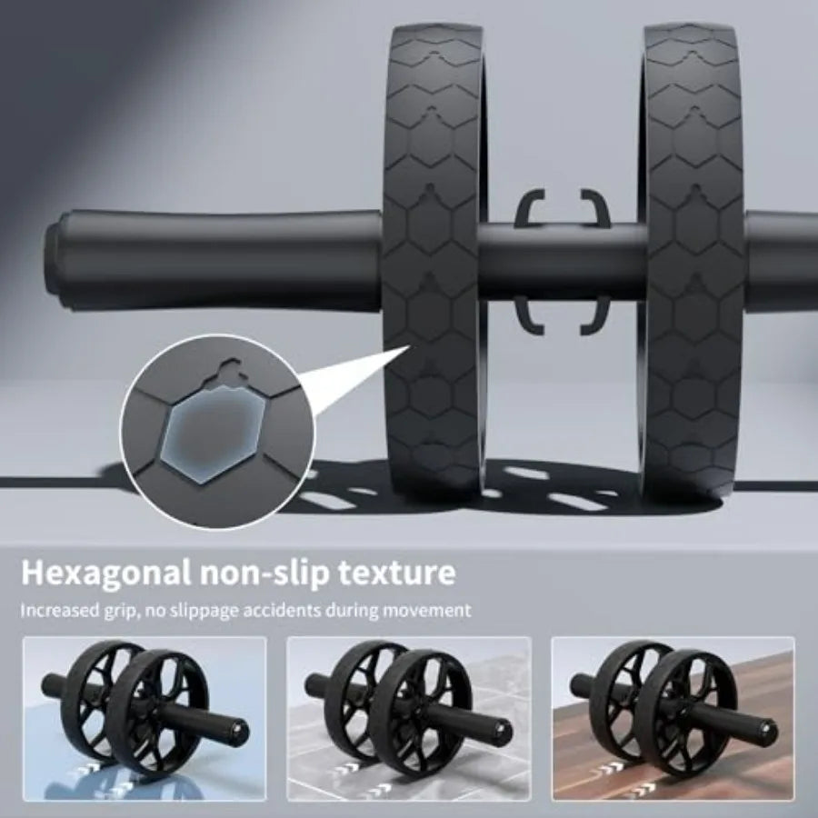Ab Roller Wheel With Adjustable Resistance Automatic Rebound Core Workout