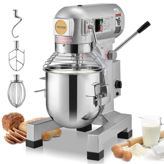 SucceBuy 10L/14L/28.5L/18.7L Commercial Food Mixer Commercial Stand Mixer with 3 Adjustable Speeds 550W 1100W Dough Mixer