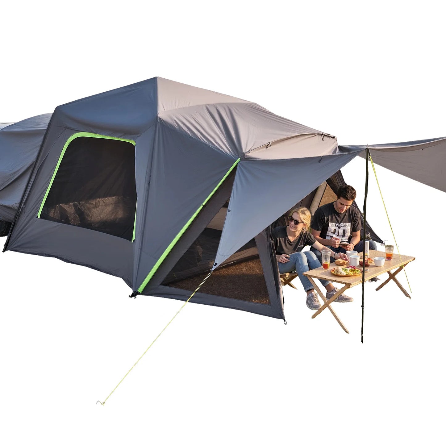 SucceBuy SUV Camping Tent Waterproof PU2000mm Double Layer Shade Awning