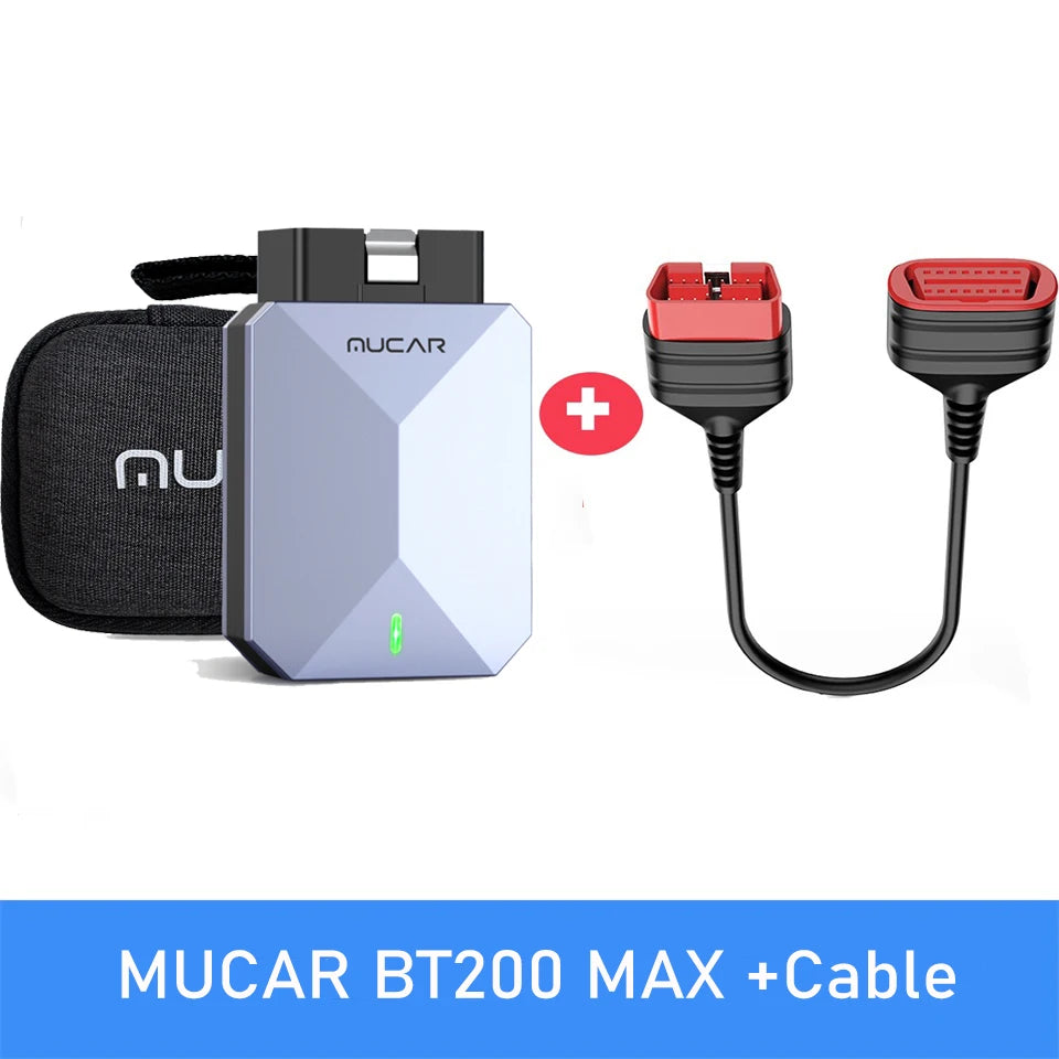 MUCAR BT200 MAX Diagnostic Tools All System AI OBD2 Scanner Lifetime Free Update CAN FD BI-Directional Mucar Diagnostic Scanner