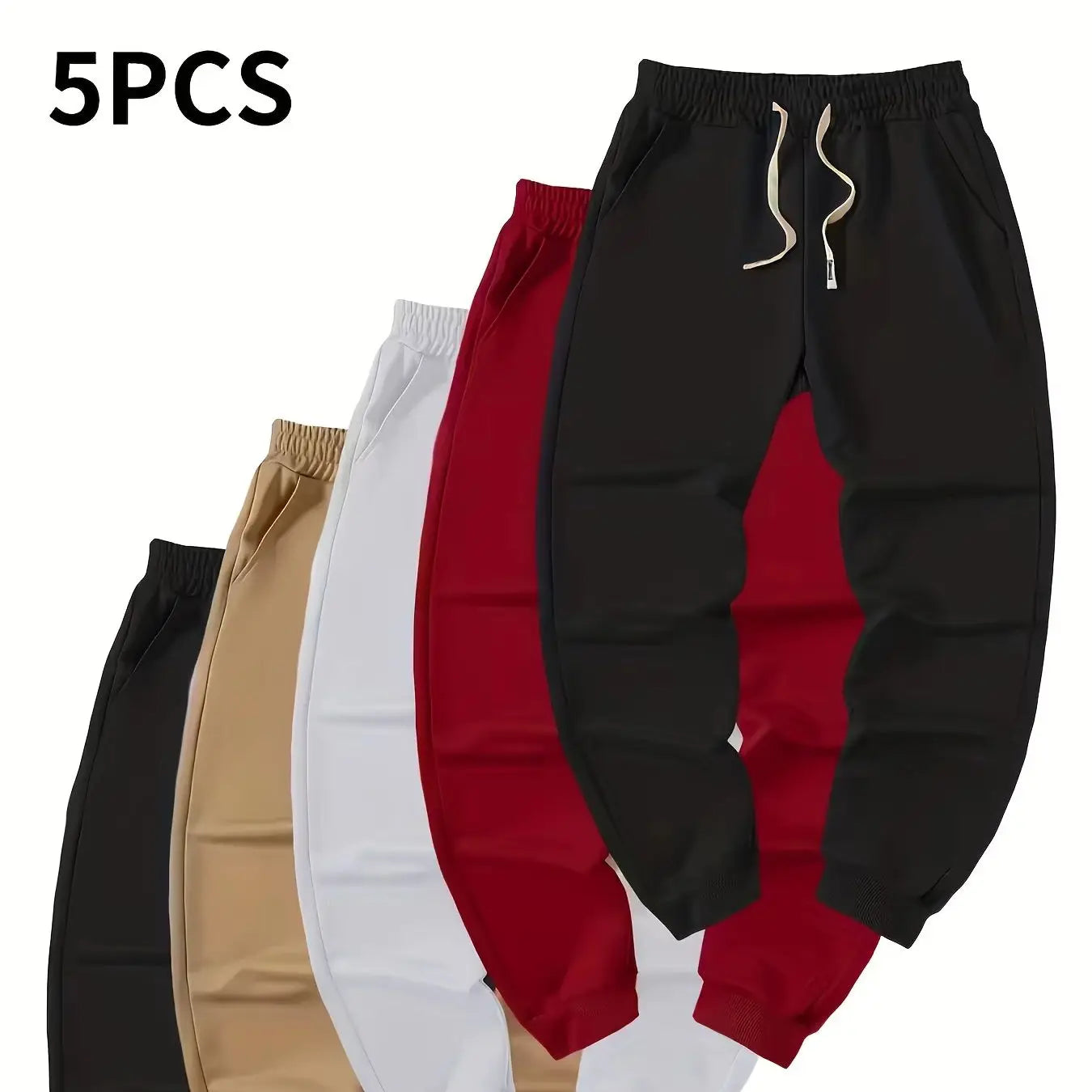 Winthunder Men's Four Seasons Casual Sports Pants Set With Drawstring