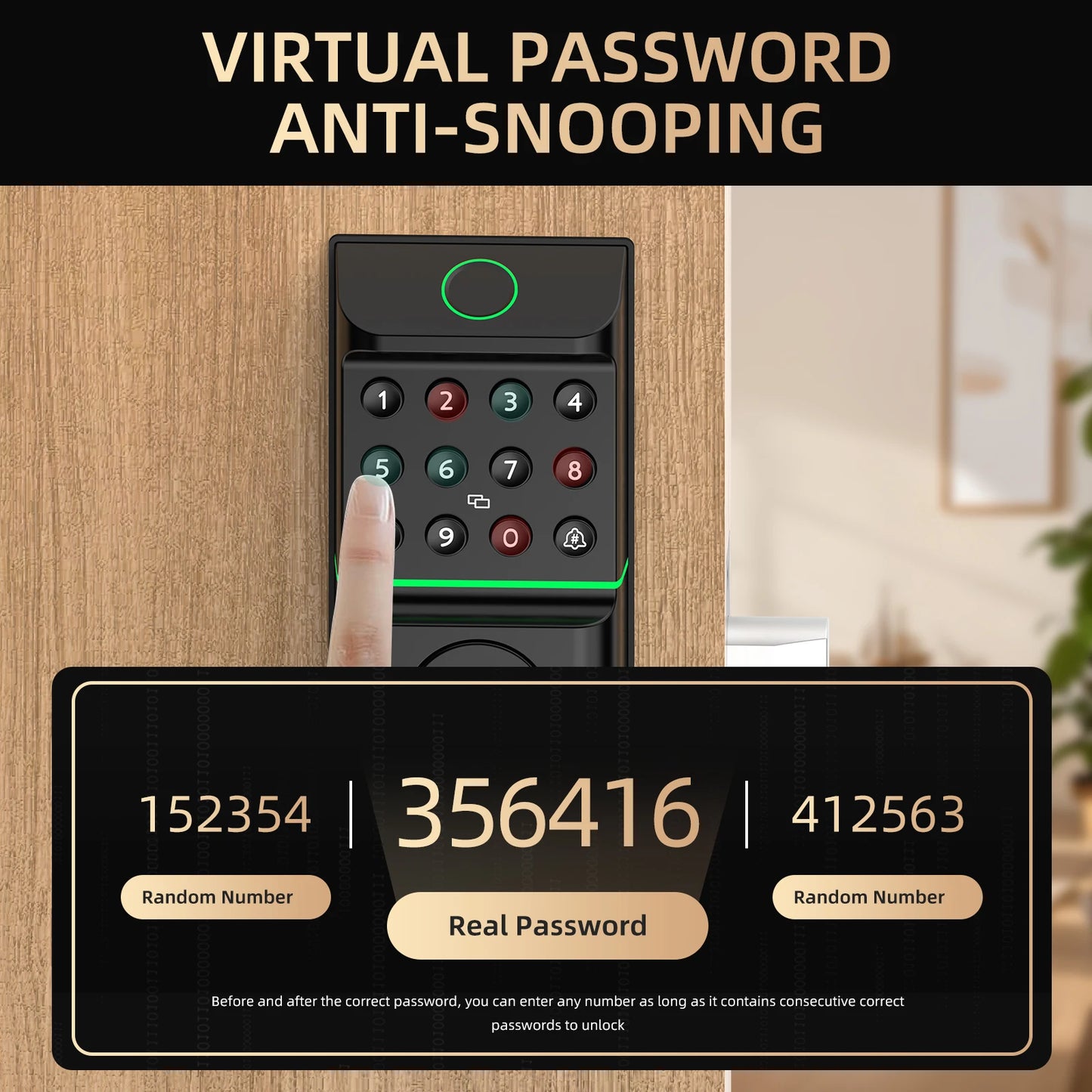 Viladepot Smart Fingerprint Door Lock With Bluetooth App Control
