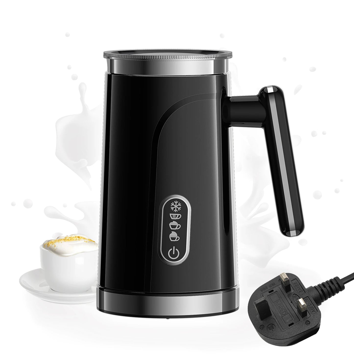 BioloMix,4 in 1 Automatic Hot and Cold Milk Frother Warmer for Latte, Foam Maker, Hot Chocolates, Cappuccino