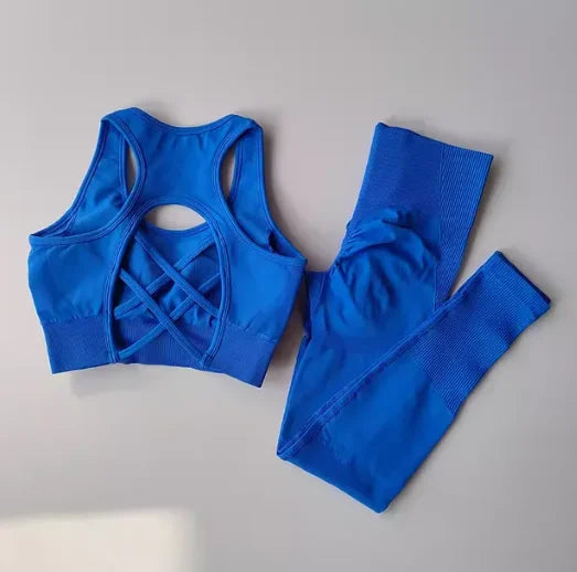 SKINOFSKIN 2 Piece Sports Bra Set For Yoga And Running
