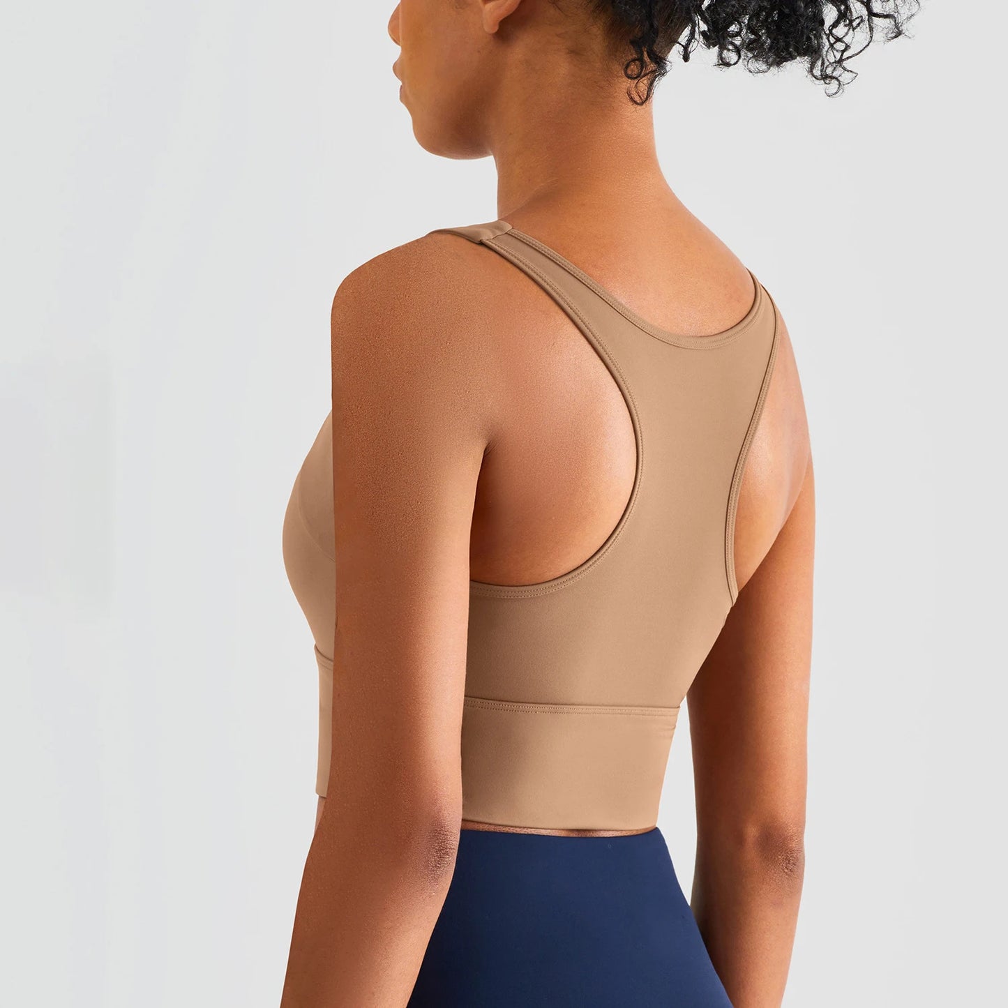 Yoga Sports Bra For Women Breathable Polyester Elastic Support