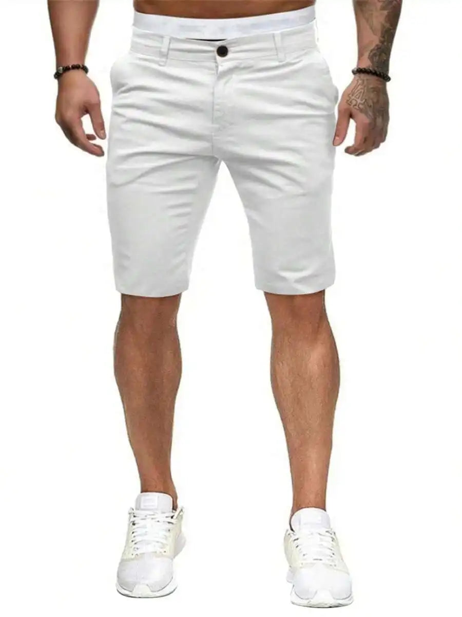 Men Slim Fit Cargo Shorts With Pockets Casual Summer Wear