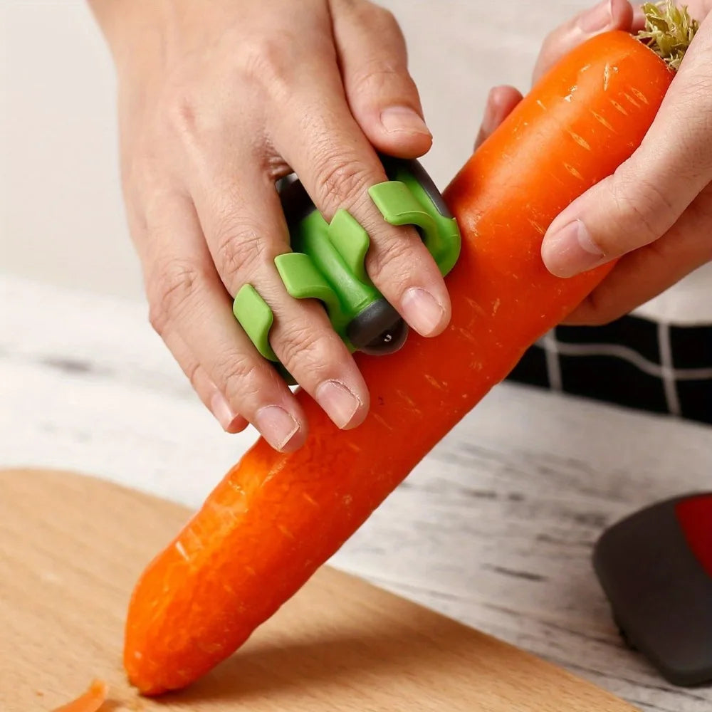 Safe Peeler for Carrots Pumpkin Non-Slip Rubber Grip Stainless Steel Blade Vegetable Fruit Tool Christmas Halloween Gift Kitchen