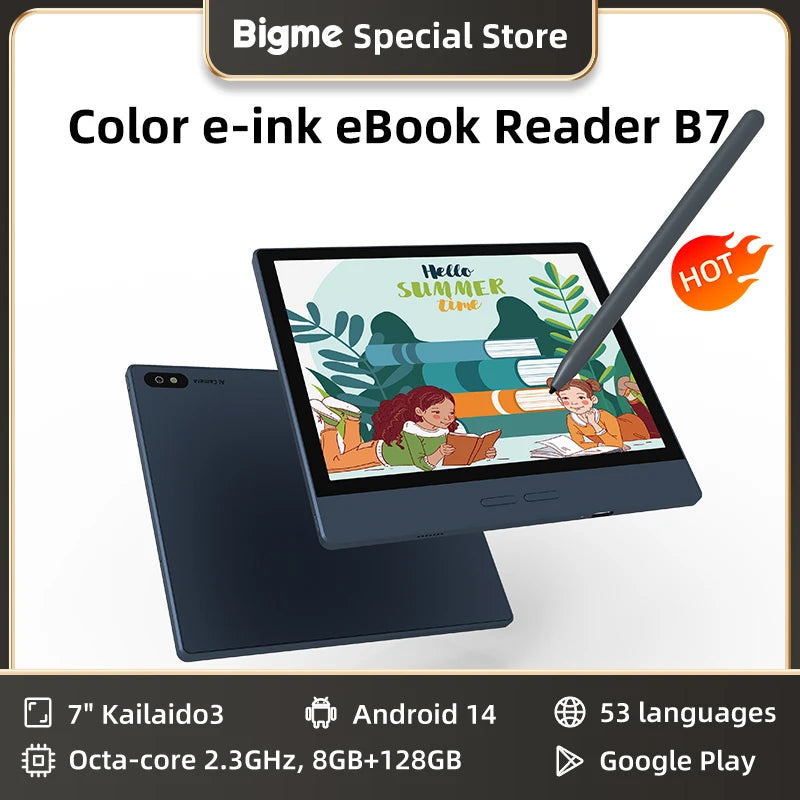 BIGME B7 E Ink Reader Android14 8GB RAM 128GB Storage