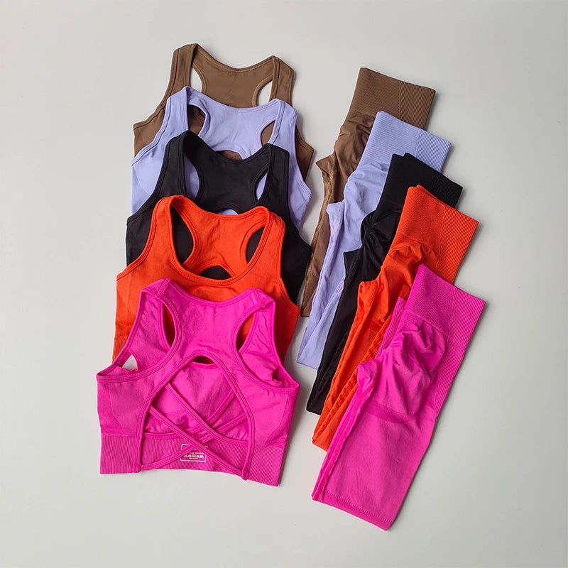 SKINOFSKIN 2 Piece Sports Bra Set For Yoga And Running