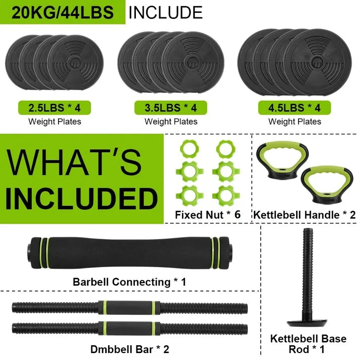 TWISTER.CK Adjustable Dumbbell Set for Home Gym with Connector