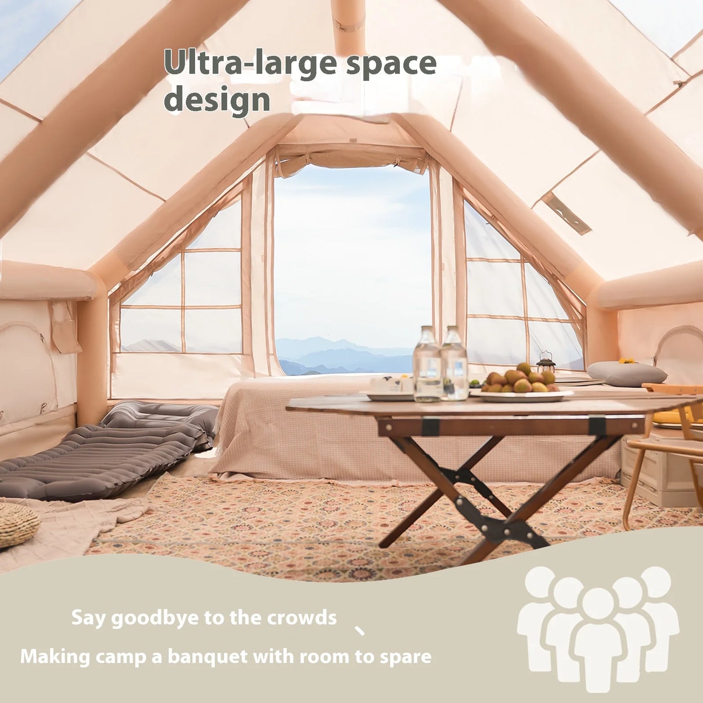Pakicetus Inflatable Camping Tents for Adults and Families