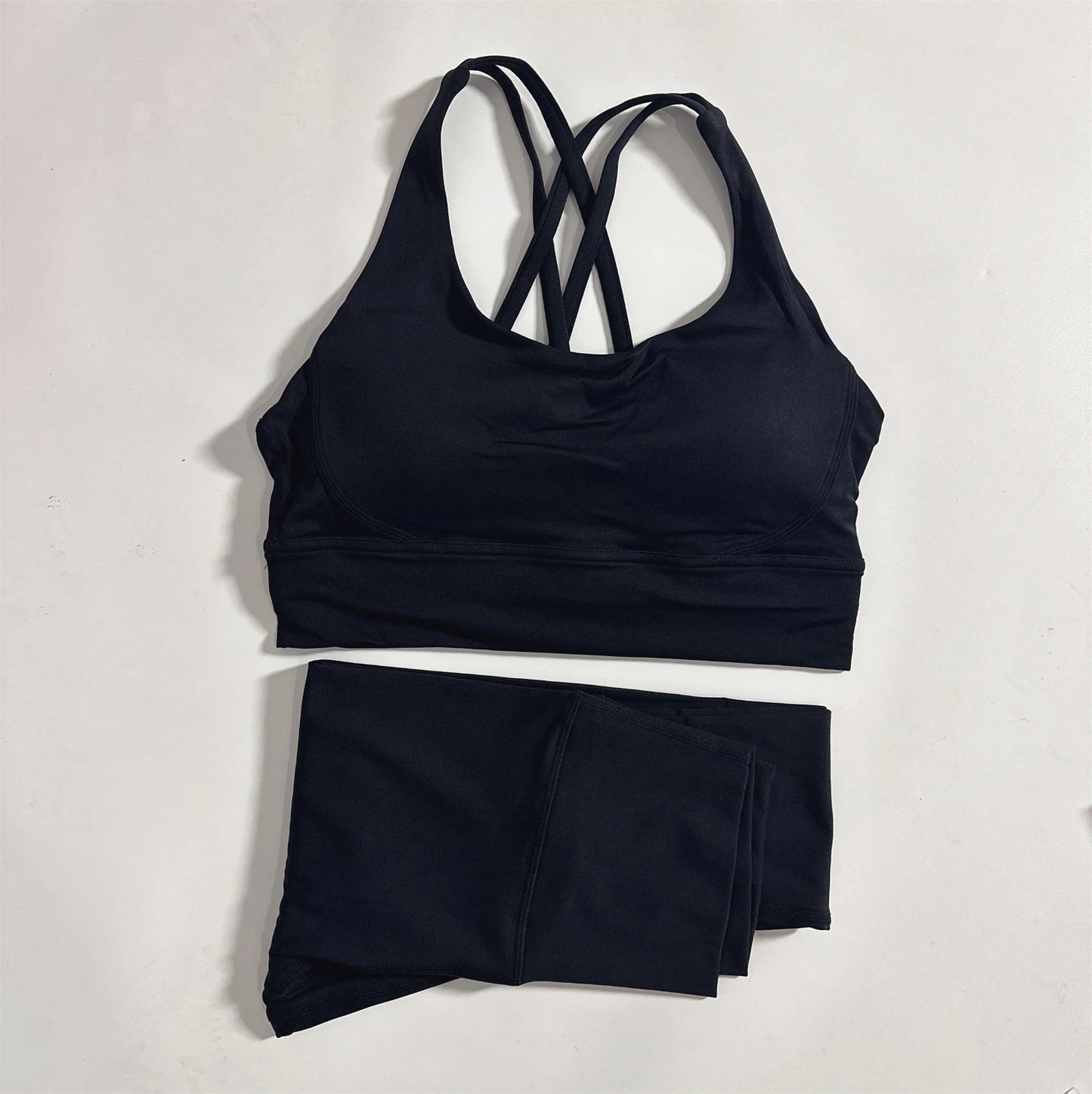 Women's Two-Piece Compression Gym Set Bra and Leggings for Training