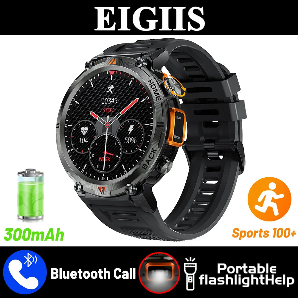 EIGIIS KE3 Smartwatch Men Bluetooth Health Monitor Full Touch