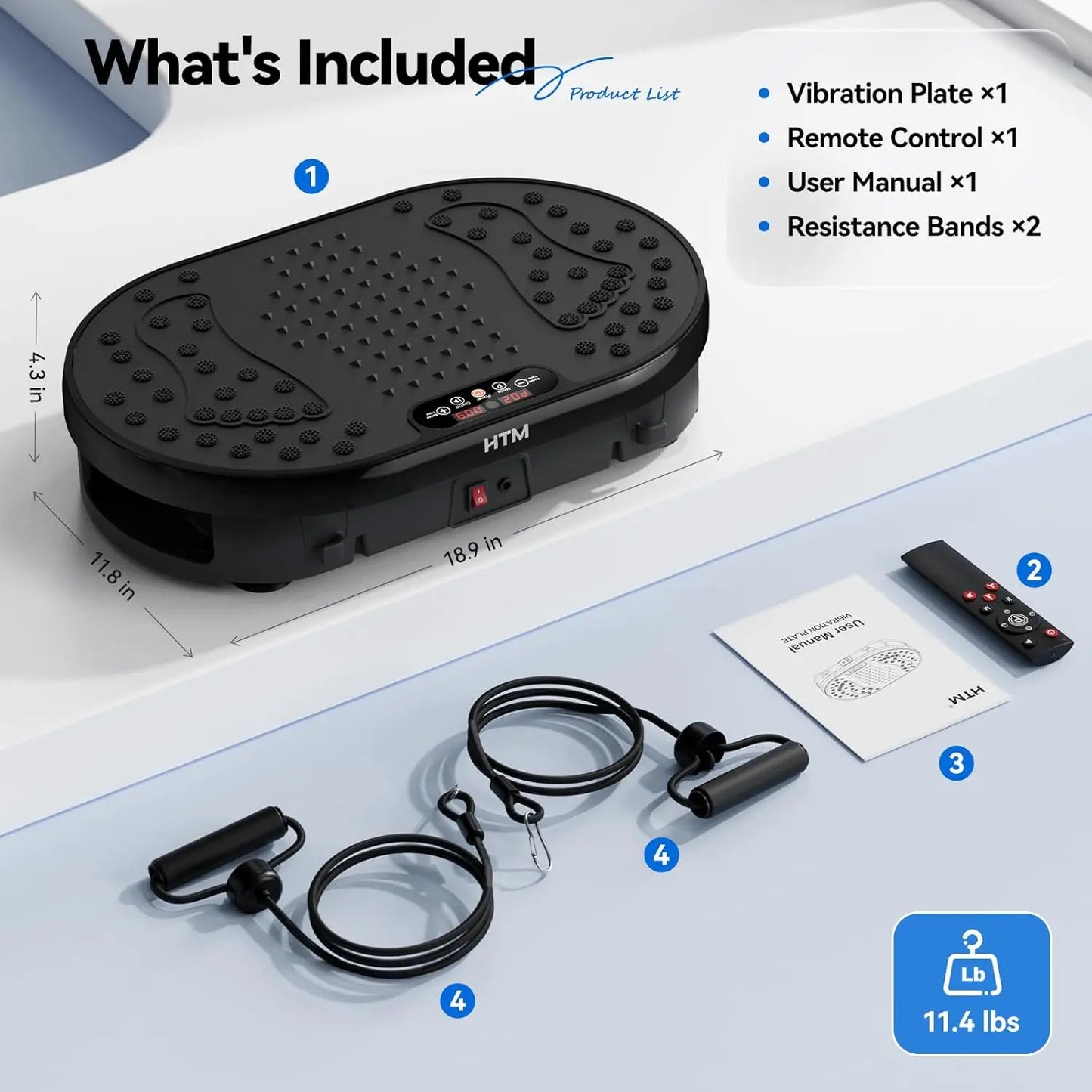 HTM Vibration Plate Exercise Machine With 120 Speed Levels