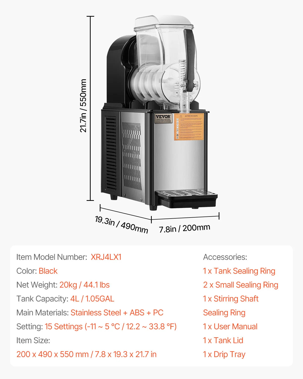 SucceBuy 3-36L Commercial Slushy Machine 1-3 Tanks Stainless Steel Margarita Smoothie Frozen Drink Maker for Home Restaurants