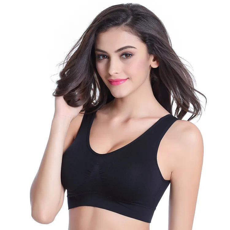 Three Piece Seamless Wireless Yoga Running Bra Set With Removable Pads