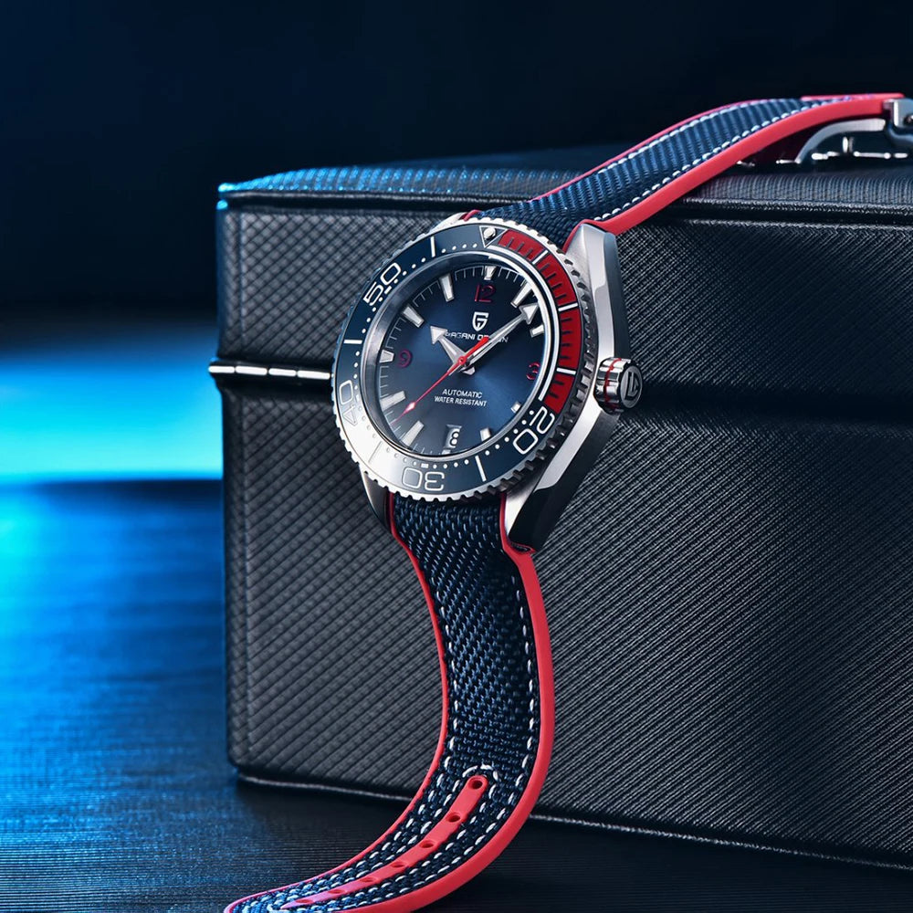 Pagani Design Sports Rubber Diving Watch Automatic Luminous Sapphire