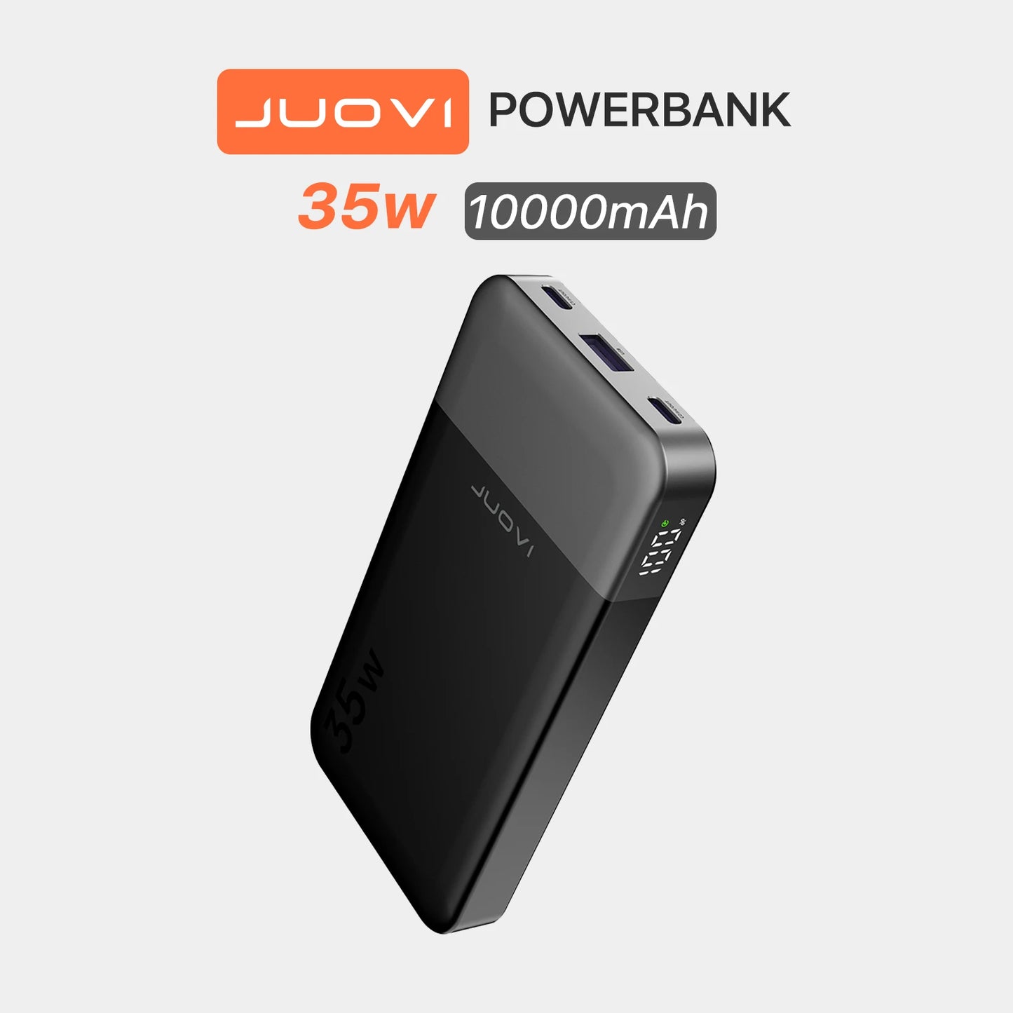 Power Bank 10000mAh, JUOVI 35W Portable Charger, Cellphone Fast Charging PowerBank External Battery for iPhone 15 14 13 Series