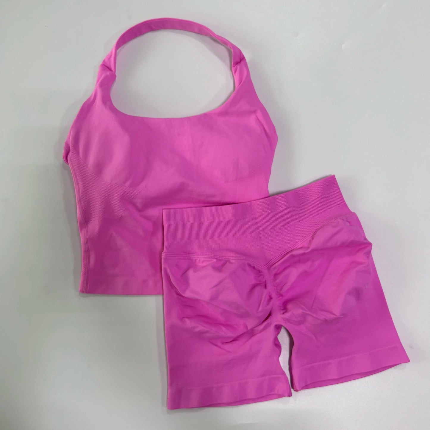 SKINOFSKIN Yoga 2-Piece Backless Halter Gym Set Women