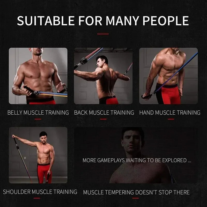 Resistance Bands With Handles For Home Workout And Strength Training