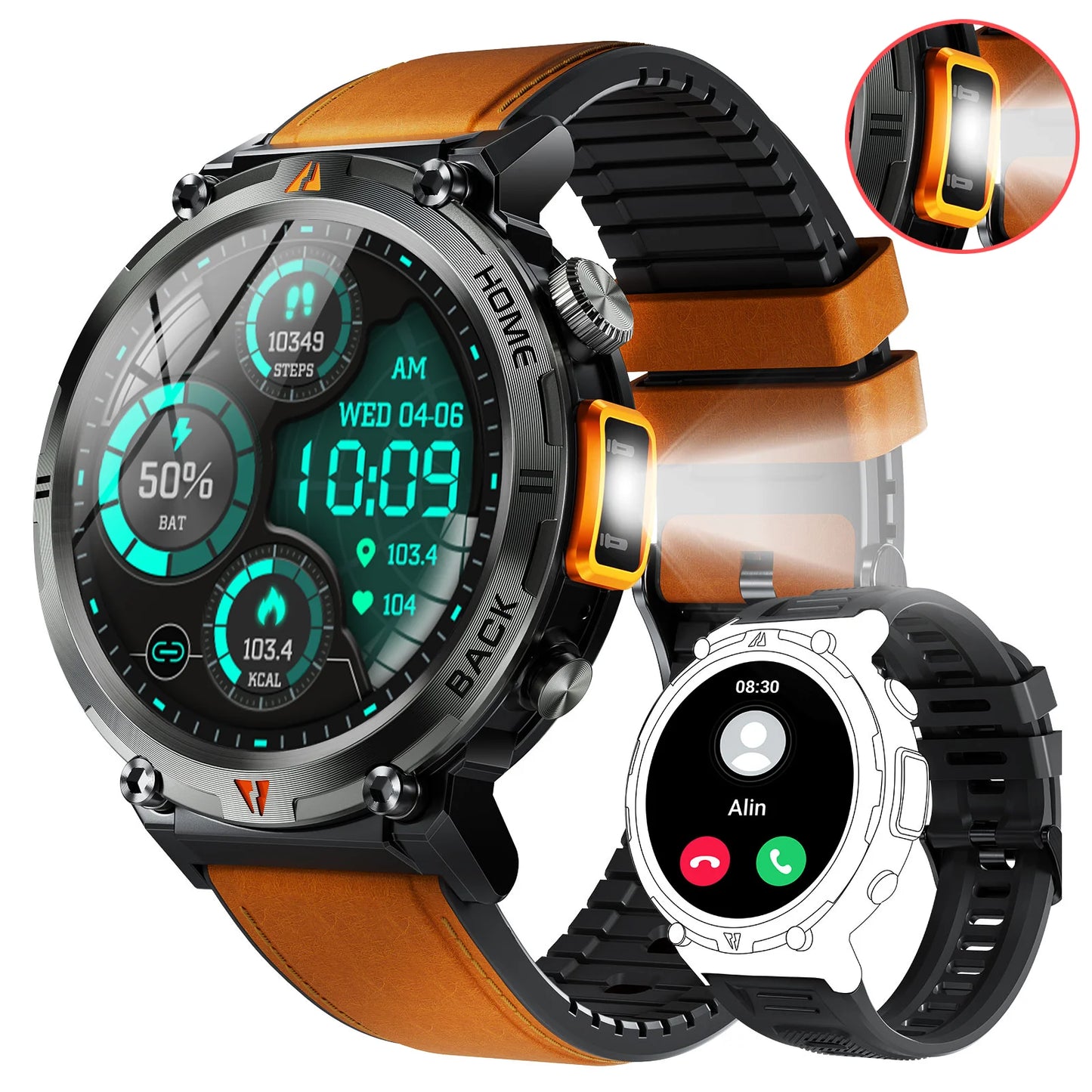 EIGIIS KE3 Smartwatch Men Bluetooth Health Monitor Full Touch
